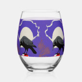 🥂 Mystical Raven Stemless Wine Glass ステムなしワイングラス (裏面)