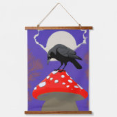 🖼️ Mystical Raven Vertical Wall Tapestry 吊り下げ型タペストリー (正面)
