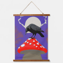 🖼️ Mystical Raven Vertical Wall Tapestry 吊り下げ型タペストリー