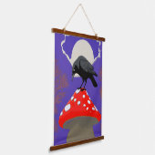 🖼️ Mystical Raven Vertical Wall Tapestry 吊り下げ型タペストリー (傾斜あり)