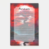 Mystical Red Tree Under Full Moon ポストイット (正面)