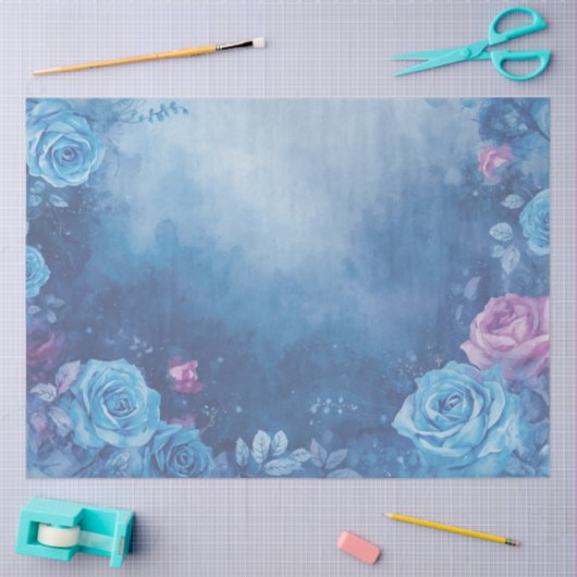Mystical Rose Motif Tissue Paper Sheets GiftWrap 薄葉紙 (クラフト)