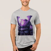Mystical Samurai Warrior T-Shirt — Purple Arcane F トライブレンドTシャツ (正面)