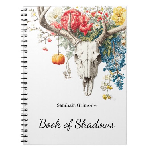 Mystical Seasons | Samhain Grimoire Book of Shadow ノートブック (正面)