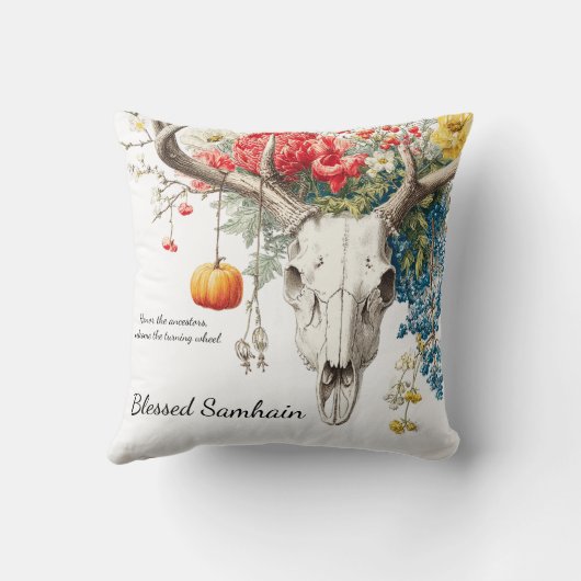 Mystical Seasons | Samhain Witchy Design クッション (裏面)