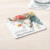 Mystical Seasons | Samhain Witchy Design スクエアペーパーコースター (アングル)