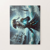 Mystical Siren Pirate Fantasy Ocean Adventure Art ジグソーパズル (縦)
