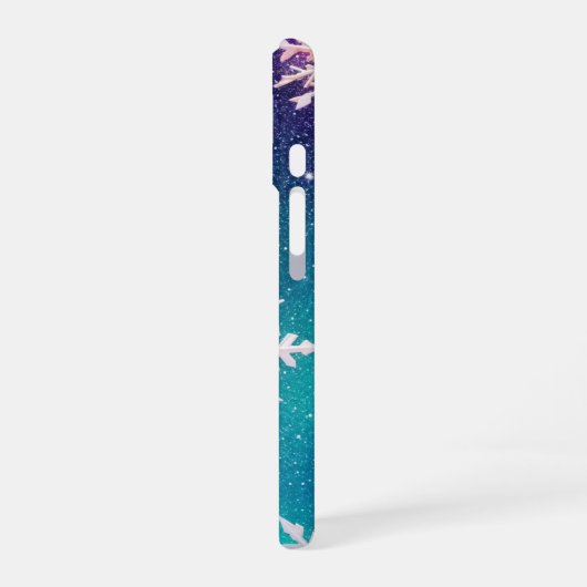 Mystical Snowflake and Cosmic Glow Phone Case iPhone 16ケース (左側面)