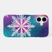 Mystical Snowflake and Cosmic Glow Phone Case iPhone 16ケース (裏面横)