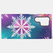 Mystical Snowflake and Cosmic Glow Phone Case Samsung Galaxyケース (裏面横)