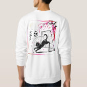 Mystical Soccer Cat Anime Fans & Night Game Lovers スウェットシャツ (裏面)