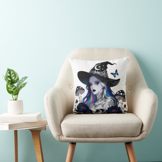 Mystical Sorceress Gothic Fantasy Art Print クッション (椅子)