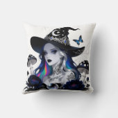 Mystical Sorceress Gothic Fantasy Art Print クッション (裏面)