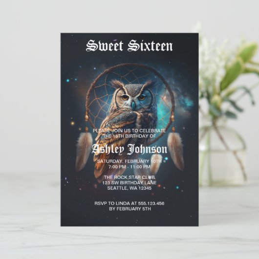 Mystical Space Owl with Dreamcatcher              招待状 (スタンド正面)