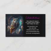 Mystical Space Owl with Dreamcatcher Art 名刺 (裏面)