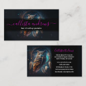 Mystical Space Owl with Dreamcatcher Art 名刺 (正面/裏面)