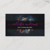 Mystical Space Owl with Dreamcatcher Art 名刺 (正面)