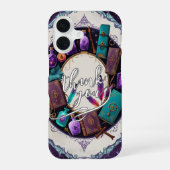 Mystical Spellbook Wreath Thank You Design iPhone 16ケース (裏面)