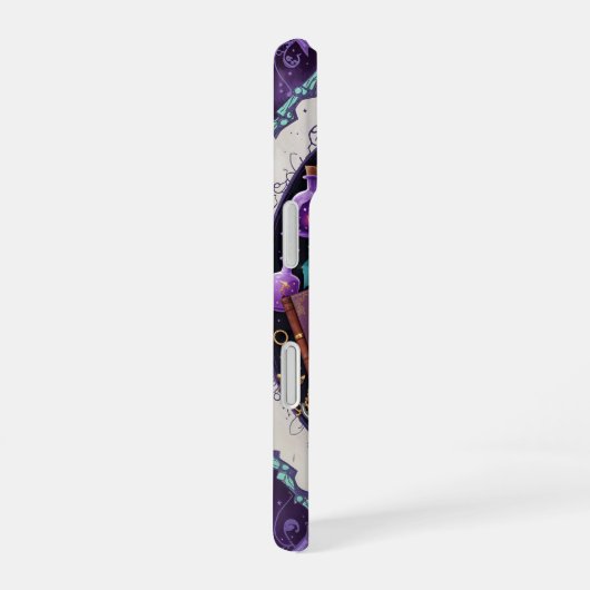 Mystical Spellbook Wreath Thank You Design iPhone 16ケース (右側面)