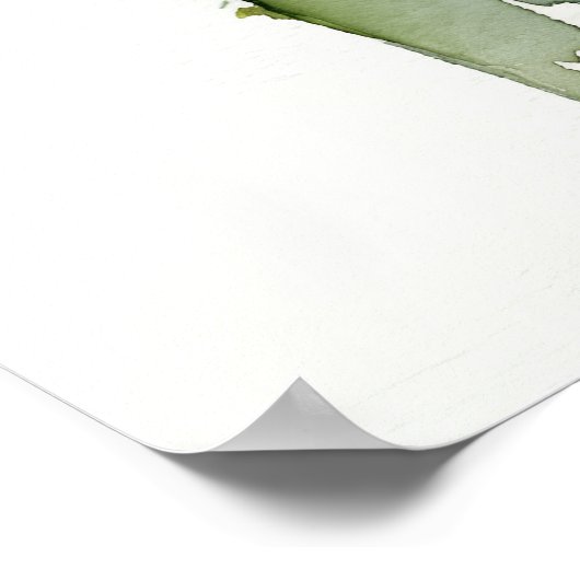 Mystical Sunset Cat Double Exposure Watercolor ポスター (角)