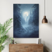 Mystical Surreal Snowy Forest Art Print ポスター
