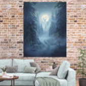 Mystical Surreal Snowy Forest Art Print ポスター