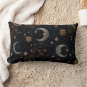 Mystical Tarot Moon Throw Pillow ランバークッション (ブランケット)
