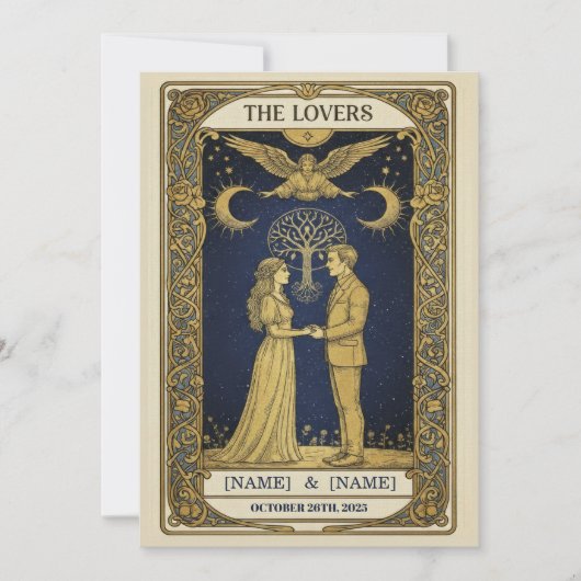 Mystical Tarot Wedding Invitation – Custom ‘The Lo サンキューカード (正面)