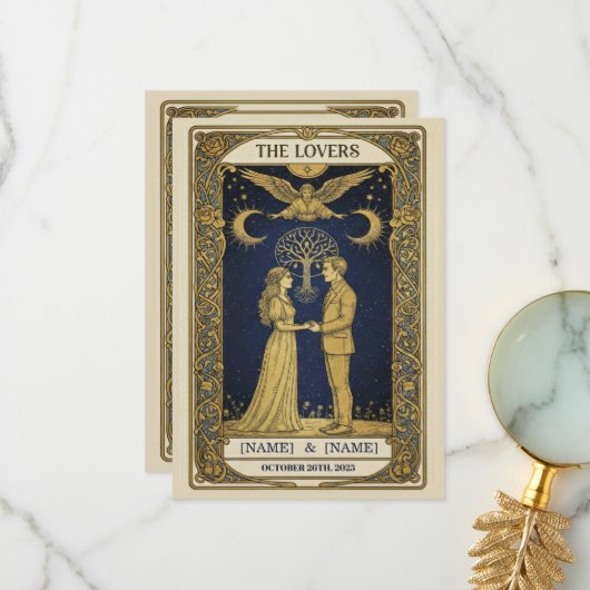 Mystical Tarot Wedding Invitation – Custom ‘The Lo サンキューカード (正面/裏面インサイチュ)