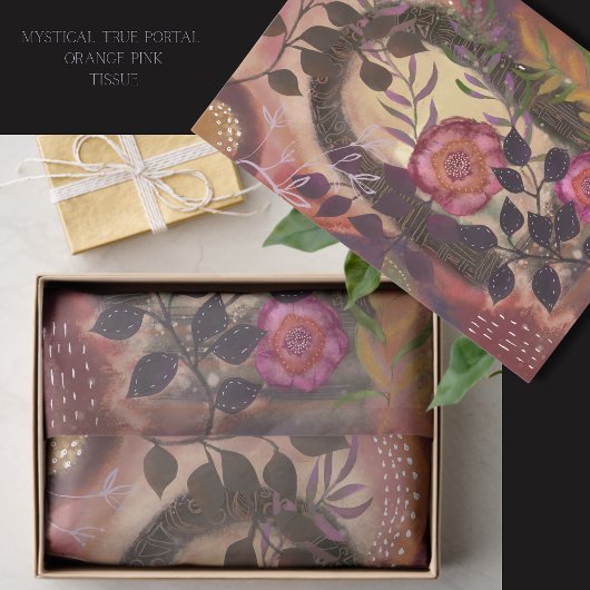 Mystical True Portal Floral Archway Orange Pink 薄葉紙
