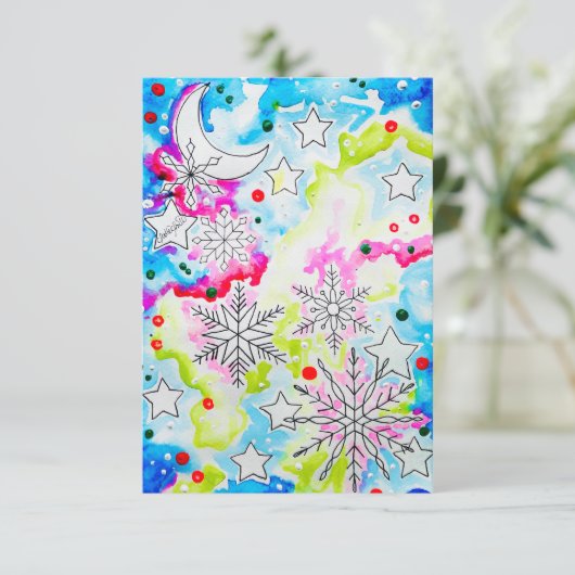 Mystical Twilight Snowflake Yule Art 招待状 (スタンド正面)