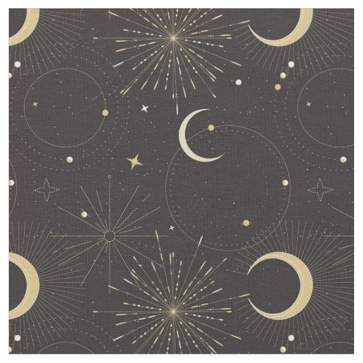  Mystical universe sun moon ファブリック (クローズアップ)