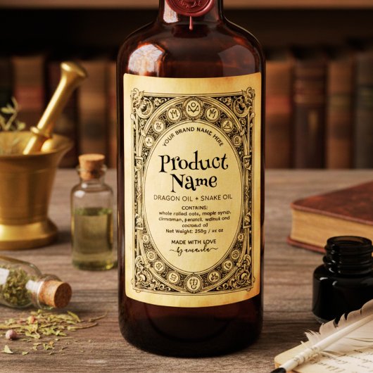 Mystical Vertical Elixirs Apothecary Style Labels ワインラベル