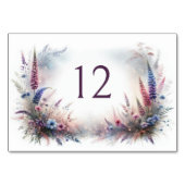 Mystical Wildflowers Rustic Woodland Wedding テーブルナンバー (裏面)