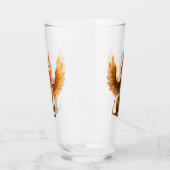 Mystical Winged Cat Sphinx – Egyptian Fantasy Art. タンブラーグラス (左)