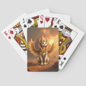 Mystical Winged Cat Sphinx – Egyptian Fantasy Art. トランプ (裏面)