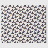 Mystical Witch Hat & Stars Halloween ラッピングペーパー (フラット)