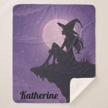 Mystical Witch Silhouette Under Moonlight Gift