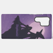 Mystical Witch Silhouette Under Moonlight Gift Samsung Galaxyケース (裏面横)