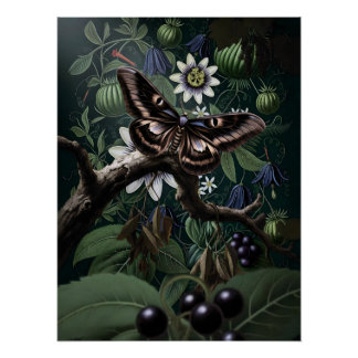 Mystical Woodland Moth ポスター