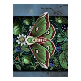 Mystical Woodland Moth ポスター
