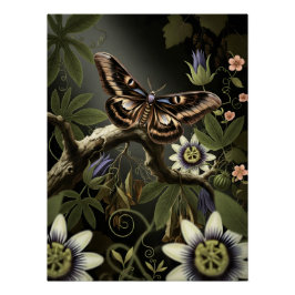 Mystical Woodland Moth ポスター