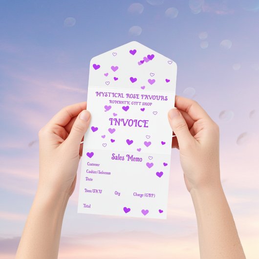 MysticalRoseFavoursギフトショップ請求書 オールインワン招待状