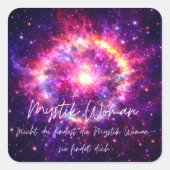 Mystik Woman Aufkleber – Galaktisch schön スクエアシール (正面)