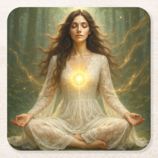 Mystik Woman – Glasuntersetzer スクエアペーパーコースター