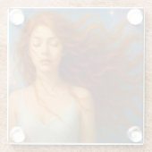 Mystik Woman – Glasuntersetzer aus Glas ガラスコースター (裏面)