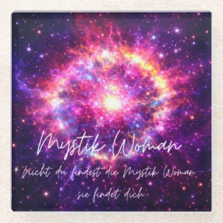 Mystik Woman Glasuntersetzer – Galaktisch schön ガラスコースター