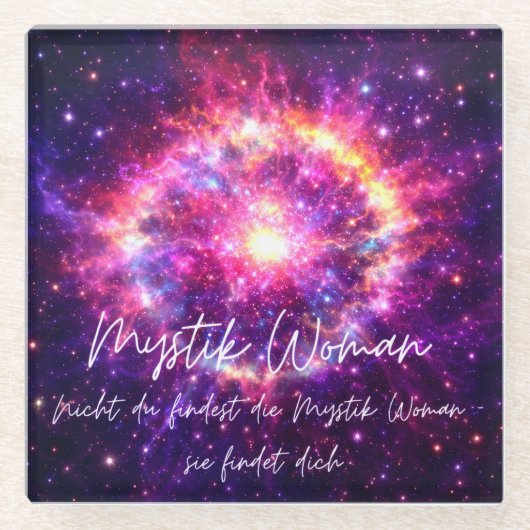 Mystik Woman Glasuntersetzer – Galaktisch schön ガラスコースター (正面)