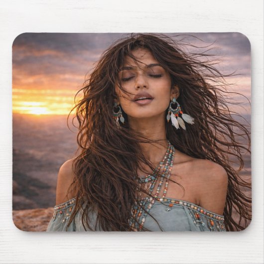 Mystik Woman Mousepad – Galaktisch schön マウスパッド (正面)