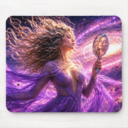 Mystik Woman Mousepad – Galaktisch schön マウスパッド (正面)